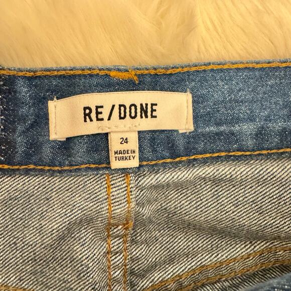 RE/DONE 90s High Rise Loose Straight Leg Distressed Jeans 24 - Picture 6 of 13